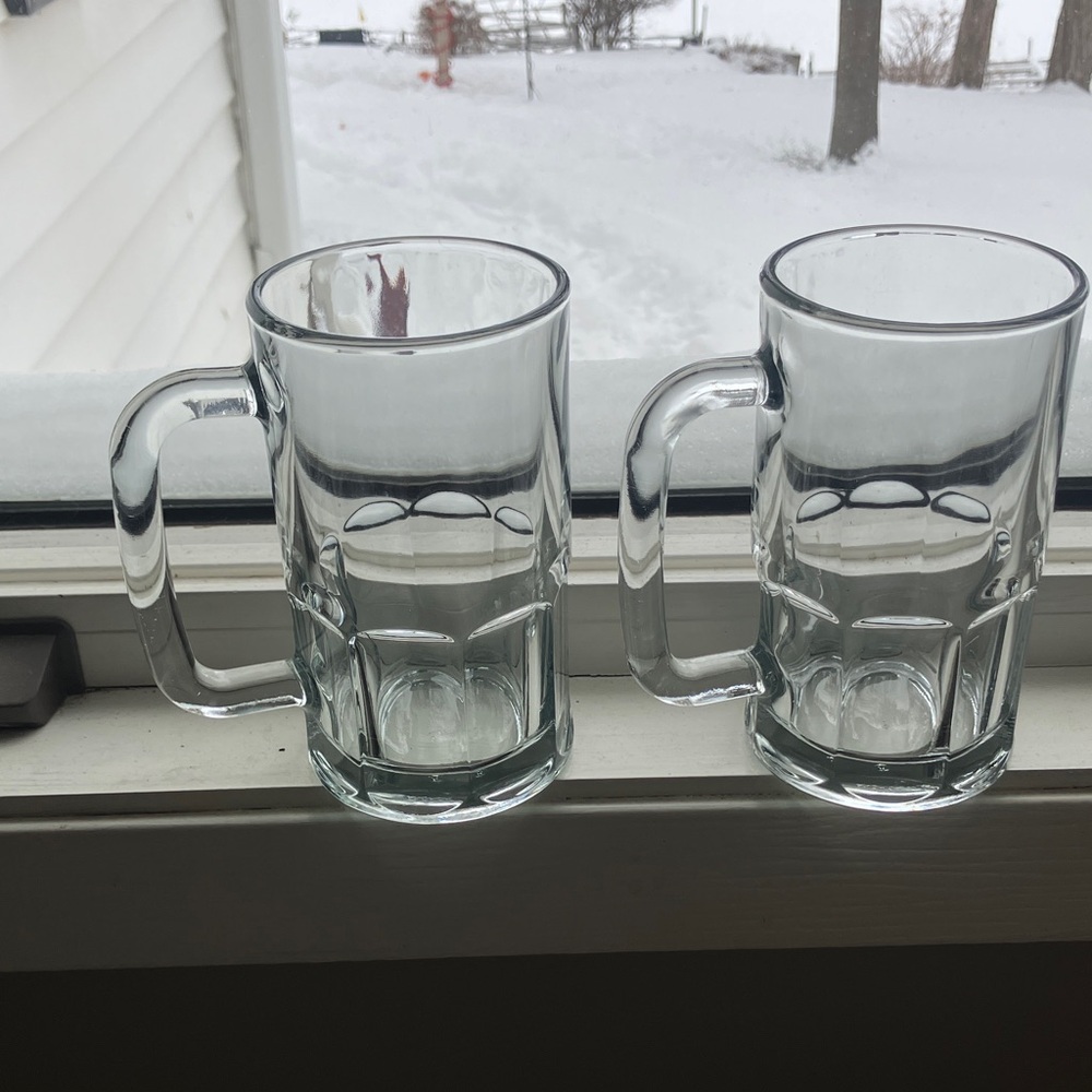 Anchor Hocking #18 Clear Glass Beer Mugs Set
